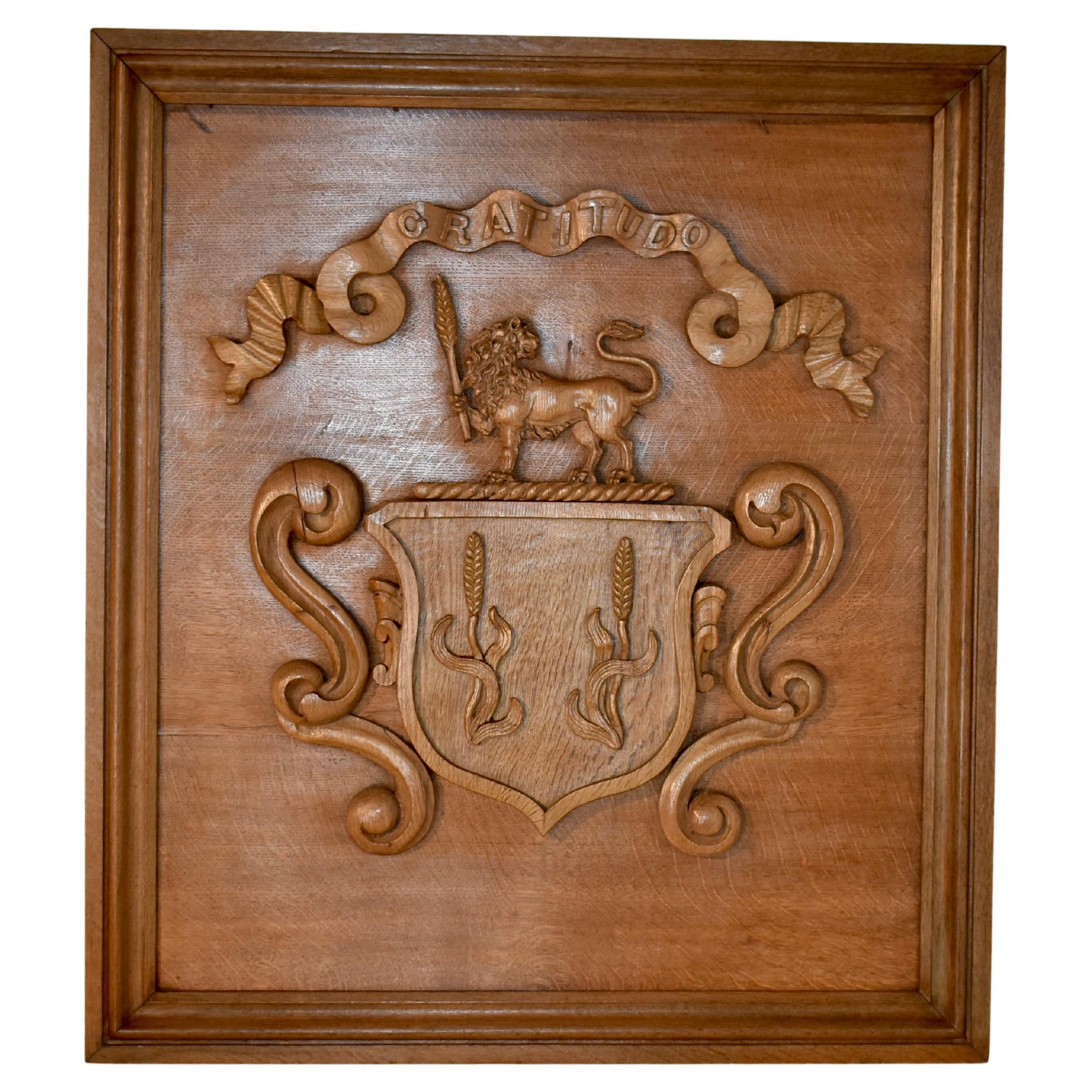 19th Century Framed English Armorial For Sale