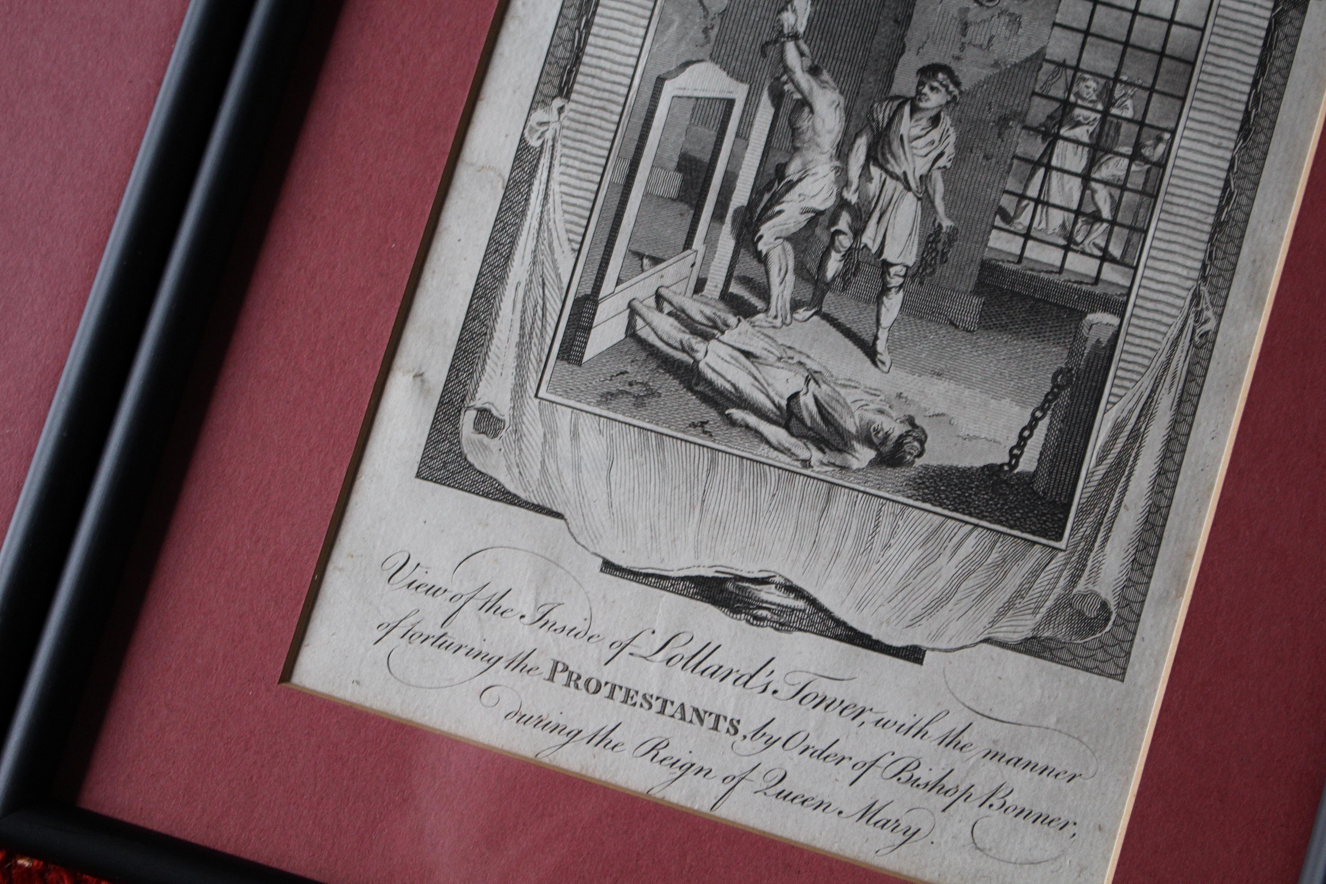 19th Century Framed Engravings From The New Book Of Martyrs by Henry Southwell For Sale 2