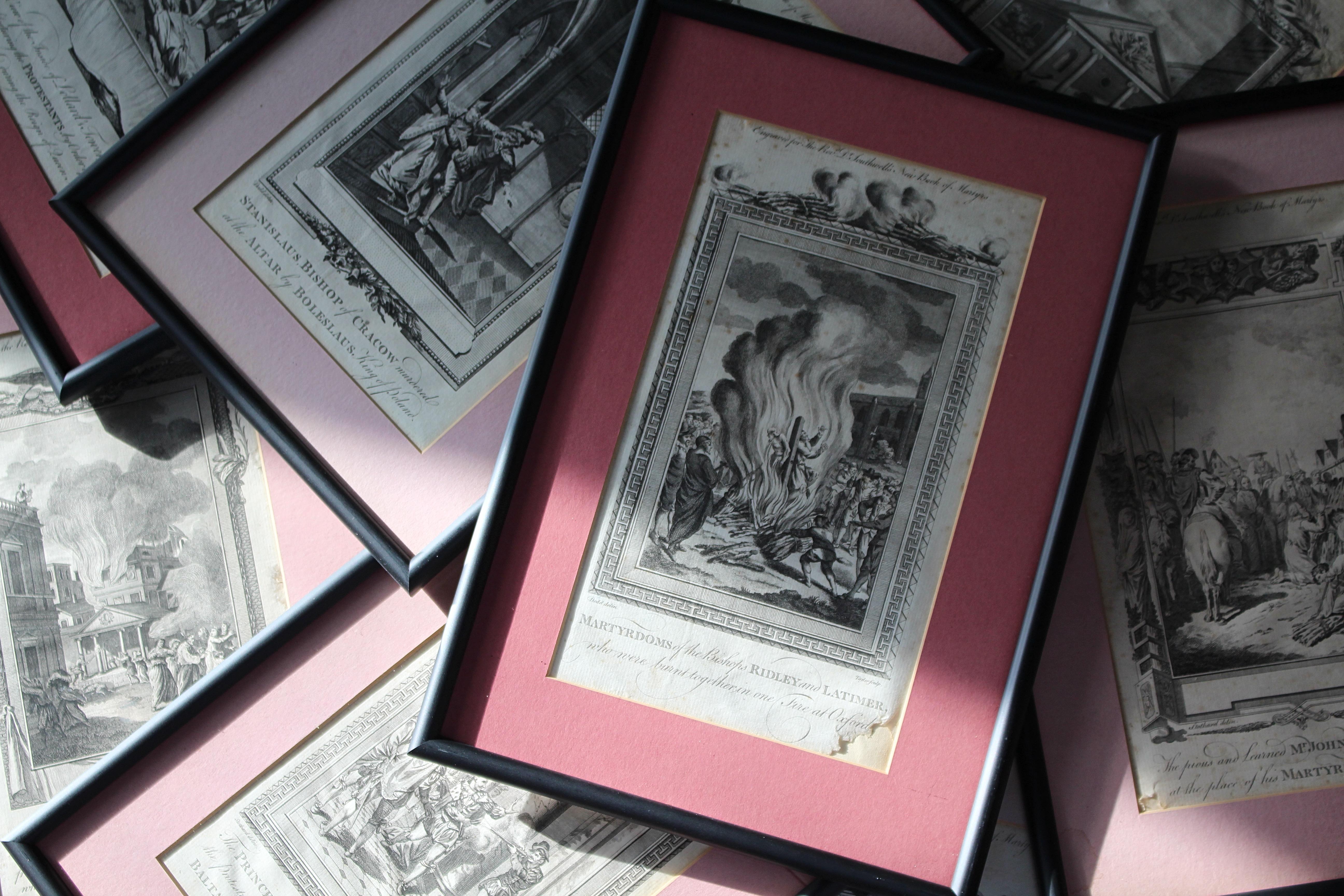 19th Century Framed Engravings From The New Book Of Martyrs by Henry Southwell For Sale 3