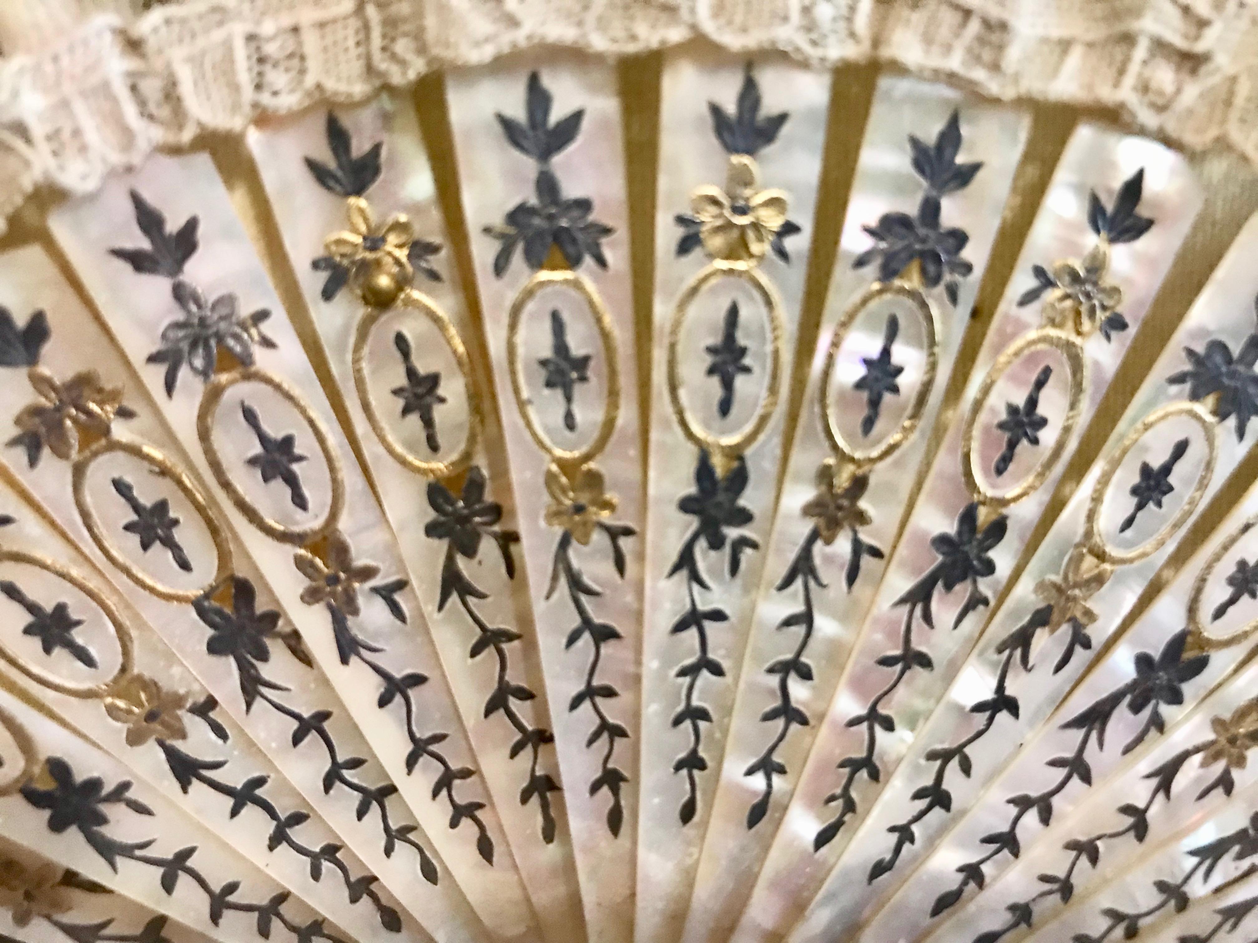 19TH Century Framed French Fan For Sale 6