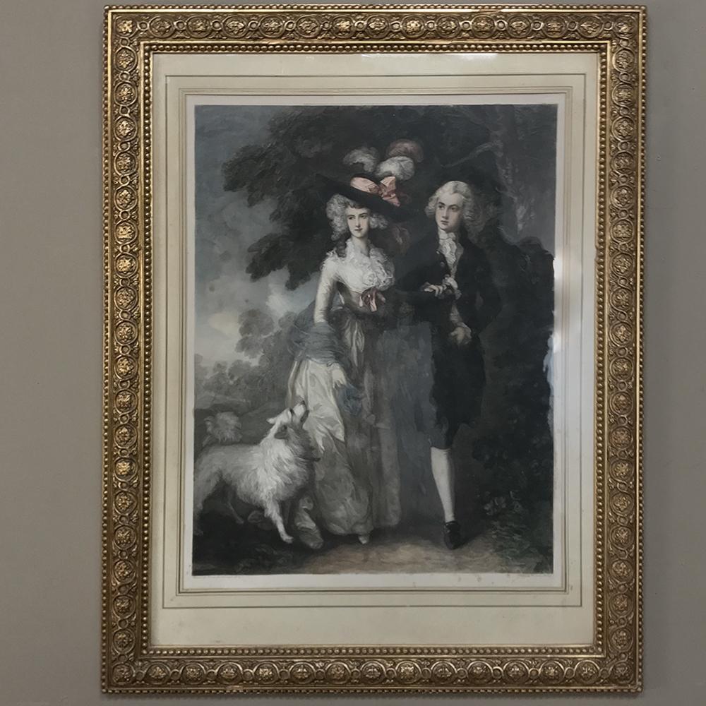 French 19th Century Framed Hand Colored Engraving by Armand Mathey '1854-1931' For Sale