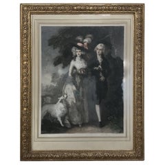 19th Century Framed Hand Colored Engraving by Armand Mathey '1854-1931'