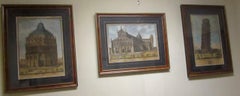 19th Century Framed Italian Prints of Pisa by Engraver Antonio Verico
