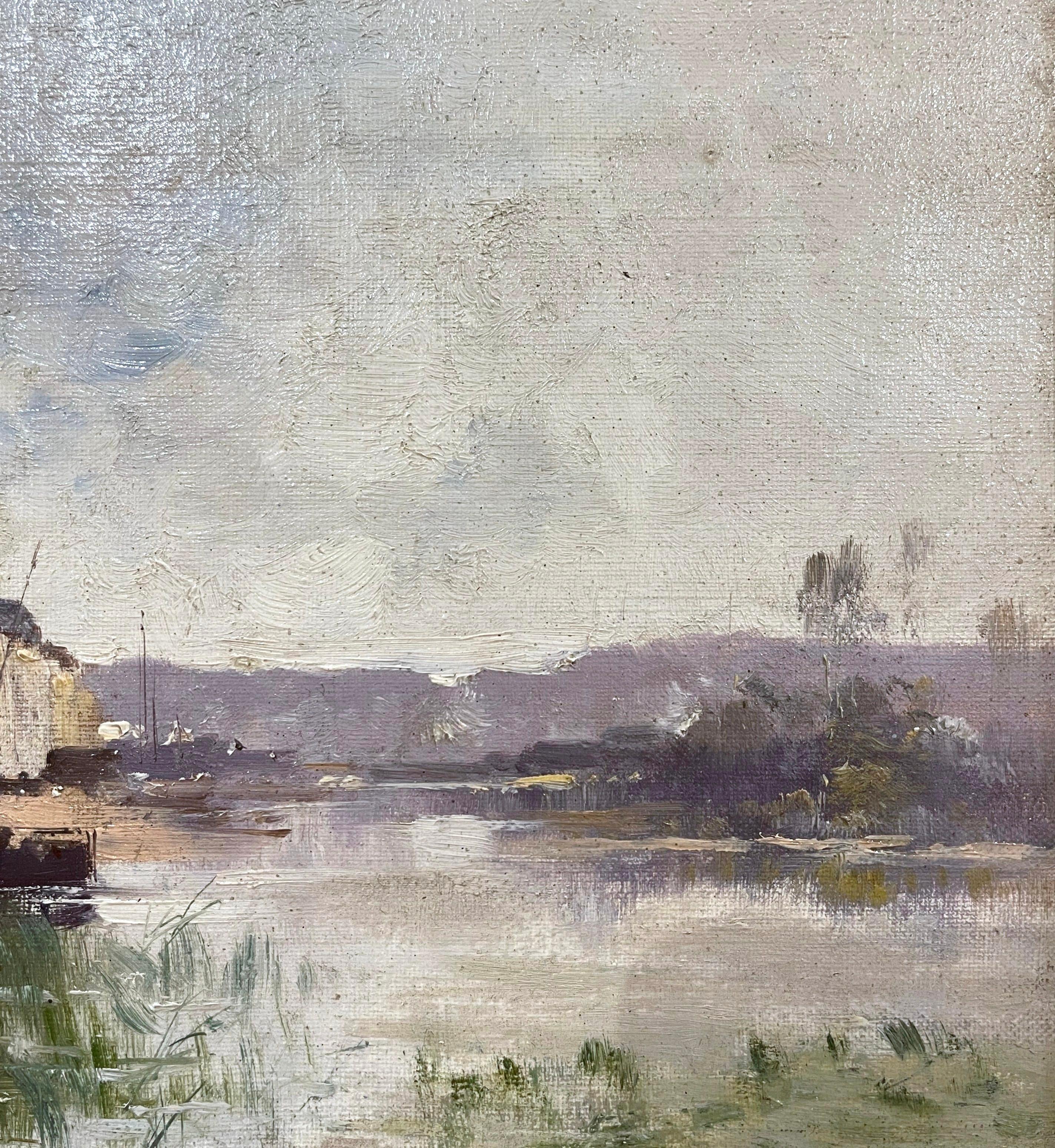 XIXe siècle Peinture à l'huile du 19ème siècle encadrée représentant un paysage, signée J. Lievin pour E. Galien-Laloue en vente
