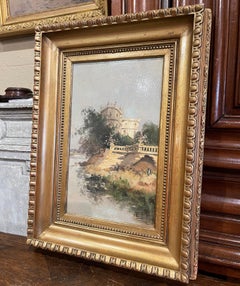 19th Century, Framed Landscape Painting Signed L. Dupuy for E. Galien-Laloue