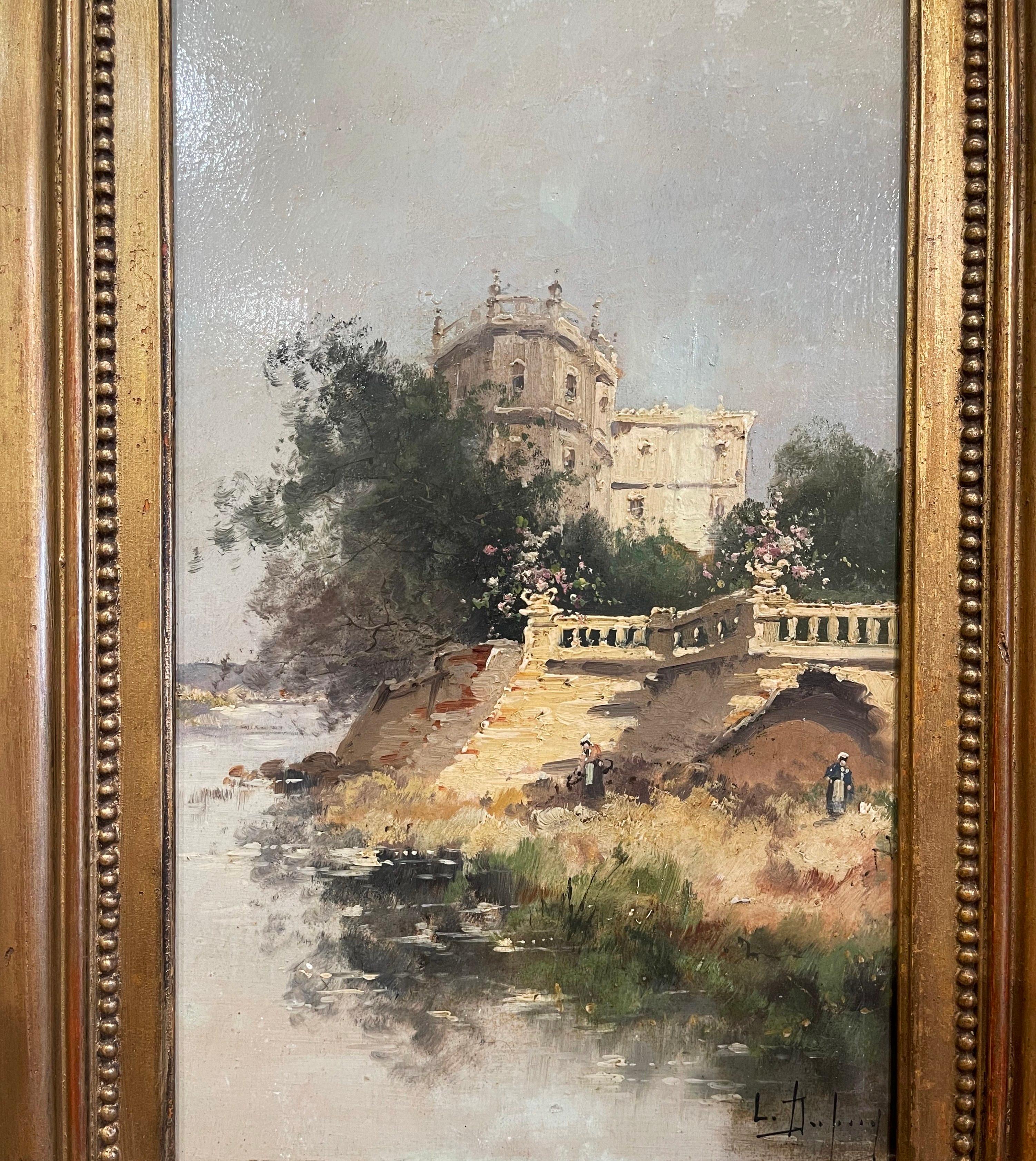 French 19th Century, Framed Landscape Painting Signed L. Dupuy for E. Galien-Laloue