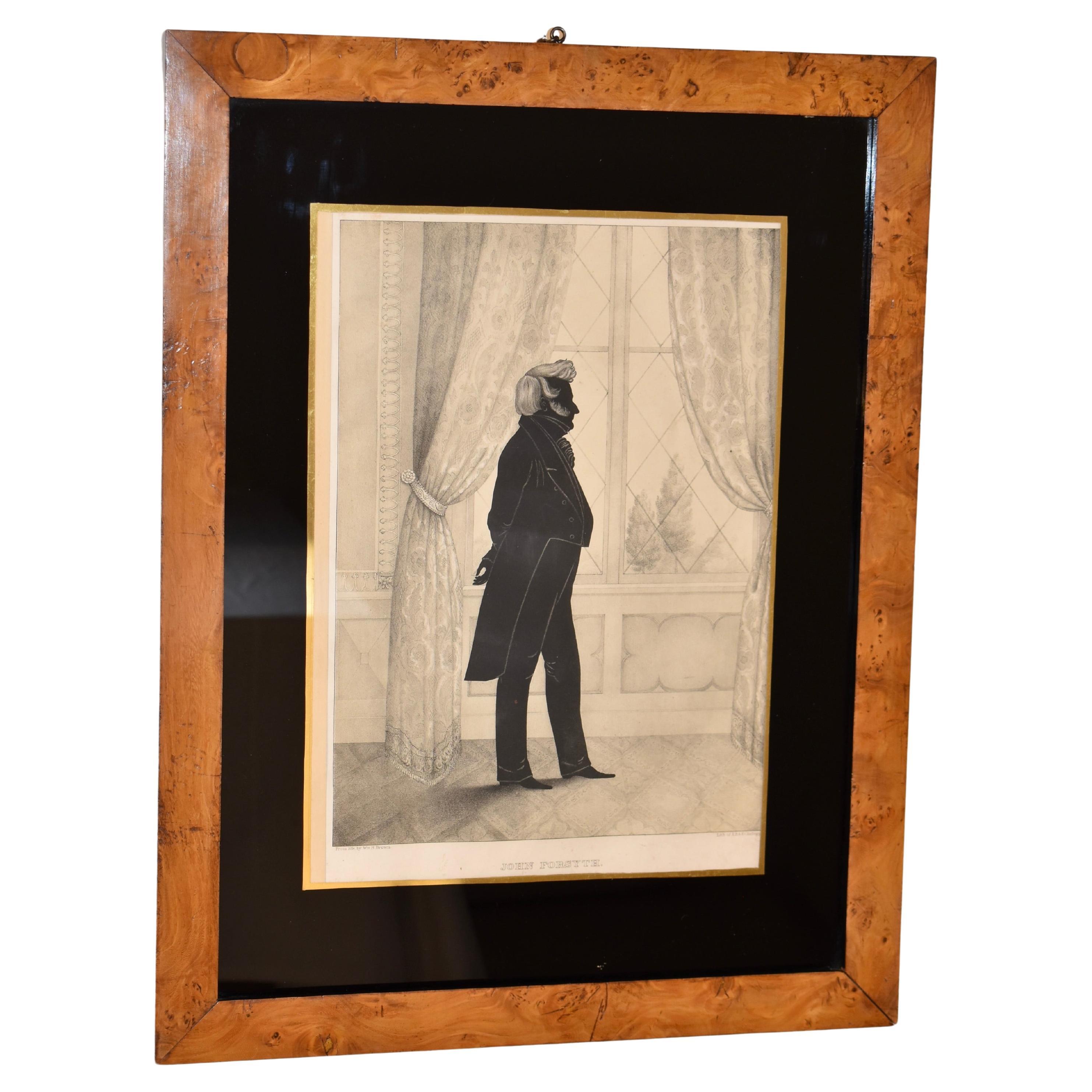 19th Century Framed Lithograph of John Forsyth