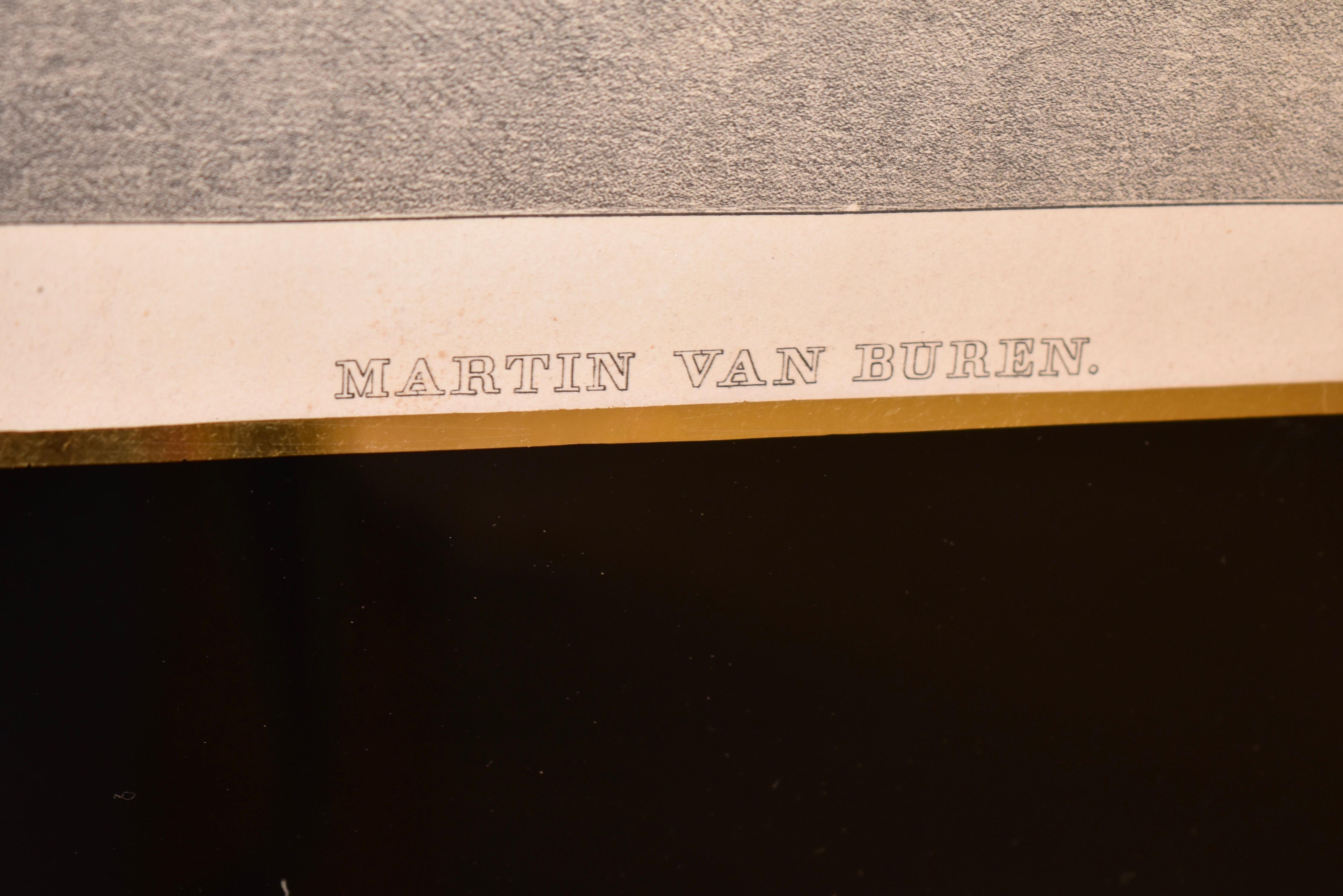 Lithographie encadrée du 19ème siècle de Martin Van Buren en vente 1