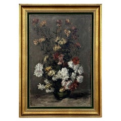 Peinture à l'huile sur toile encadrée du 19ème siècle par A. Marie datée de 1889