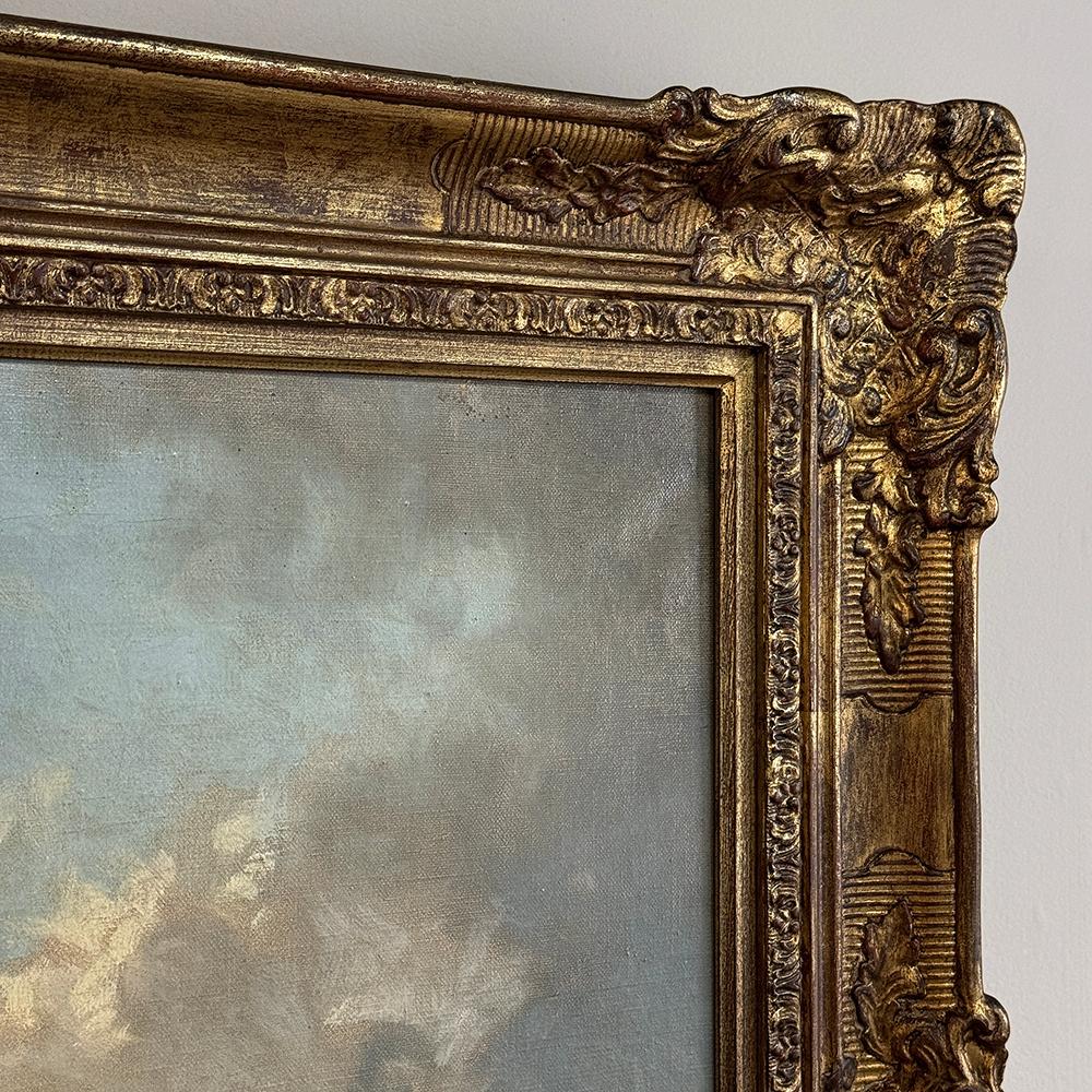 19th Century Framed Oil Painting on Canvas by Guillaume Lauters (1809–1889) For Sale 6