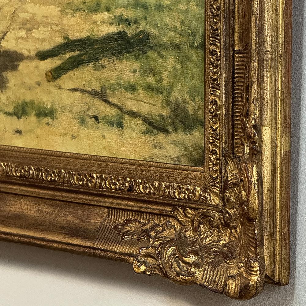 19th Century Framed Oil Painting on Canvas by Guillaume Lauters (1809–1889) For Sale 7