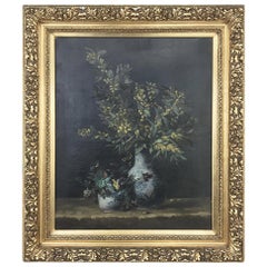 19th Century Framed Oil Painting on Canvas by Hellens