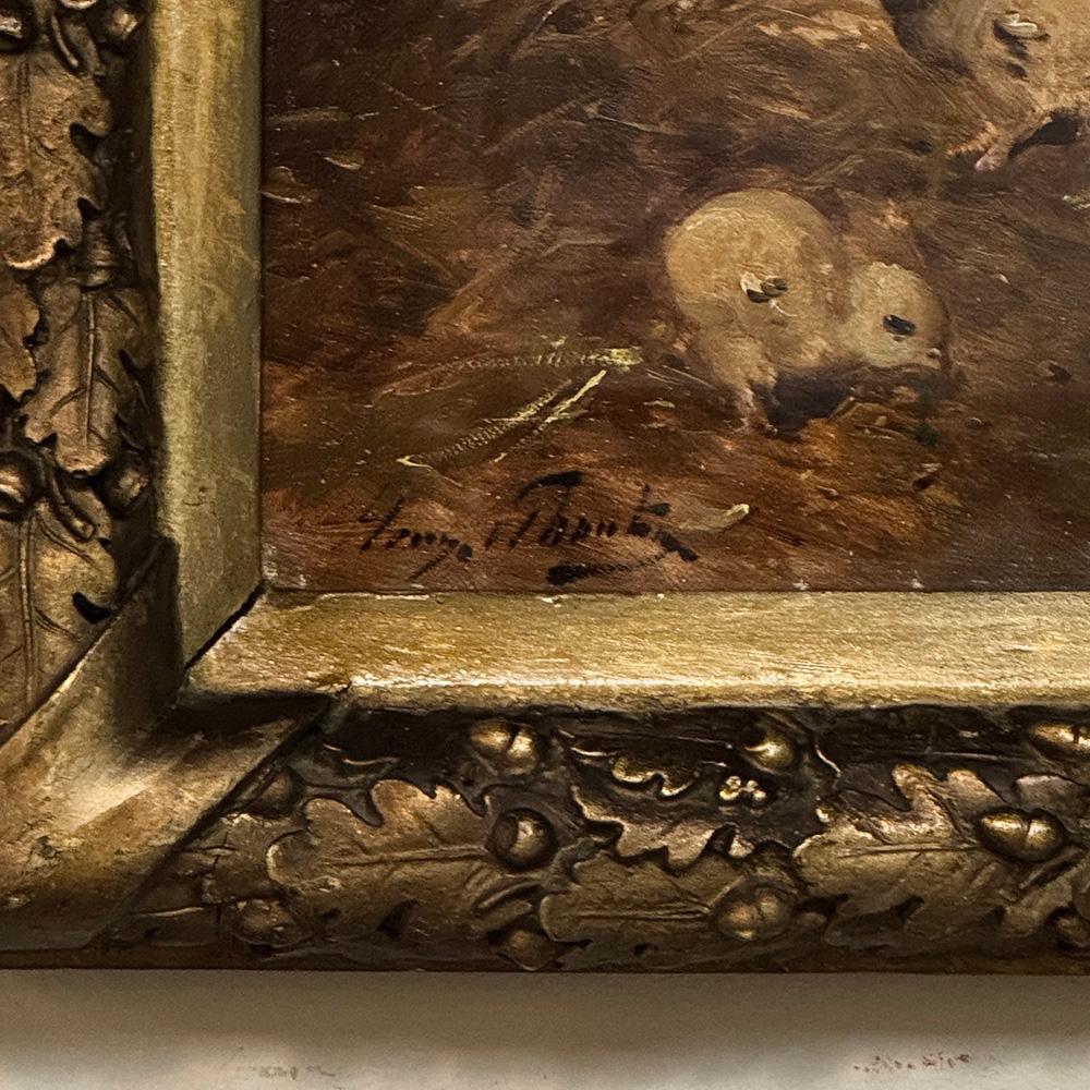 Peinture à l'huile sur toile encadrée du XIXe siècle par Henry Schouten (1857-1927) en vente 4