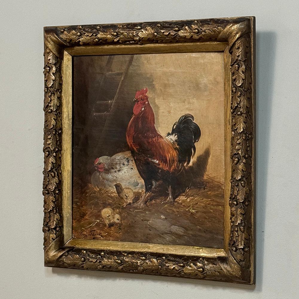 Belle Époque Peinture à l'huile sur toile encadrée du XIXe siècle par Henry Schouten (1857-1927) en vente