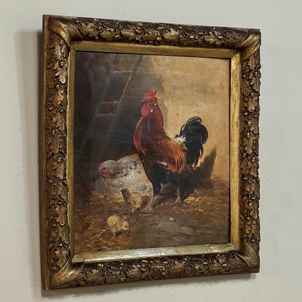 Belge Peinture à l'huile sur toile encadrée du XIXe siècle par Henry Schouten (1857-1927) en vente