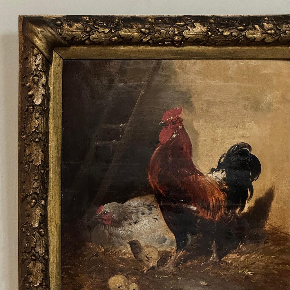 Peinture à l'huile sur toile encadrée du XIXe siècle par Henry Schouten (1857-1927) Bon état - En vente à Dallas, TX