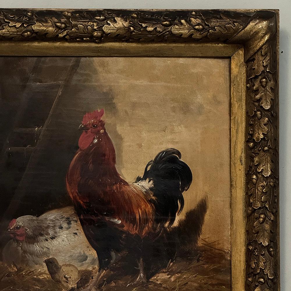 Fin du XIXe siècle Peinture à l'huile sur toile encadrée du XIXe siècle par Henry Schouten (1857-1927) en vente
