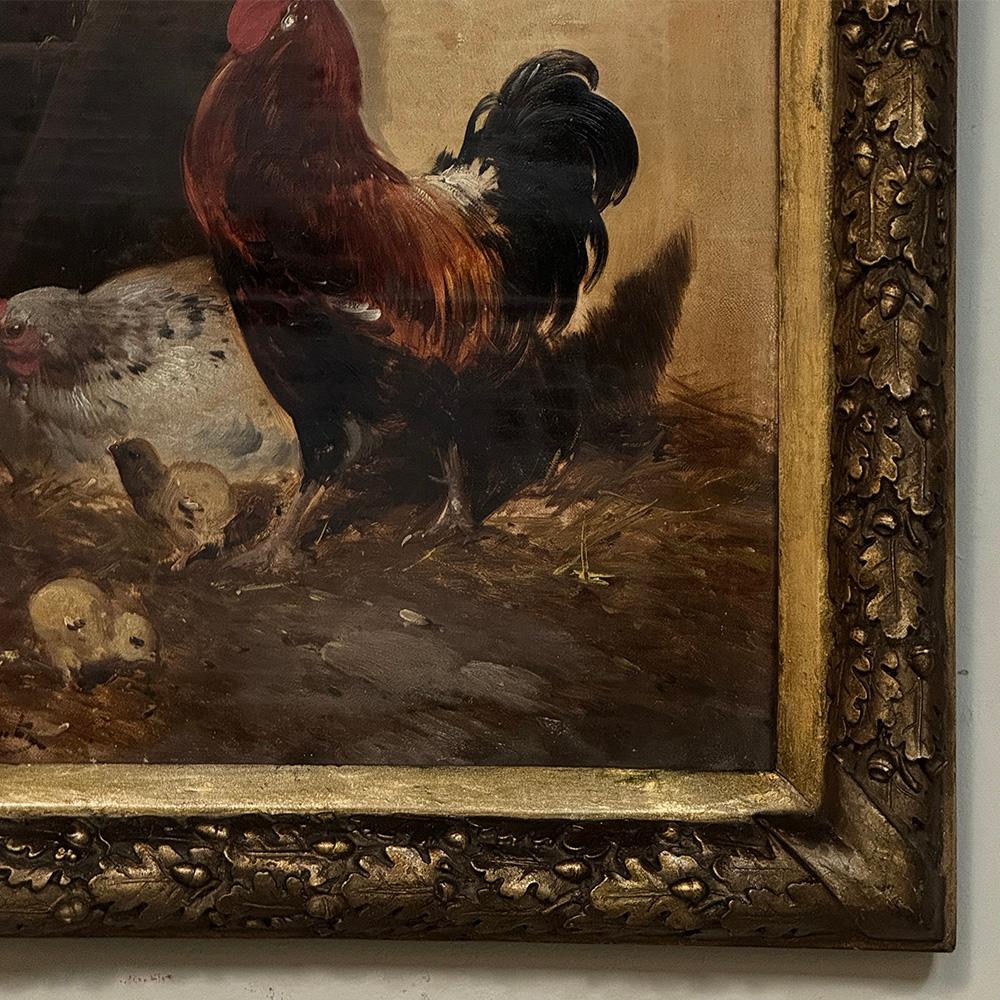 Toile Peinture à l'huile sur toile encadrée du XIXe siècle par Henry Schouten (1857-1927) en vente