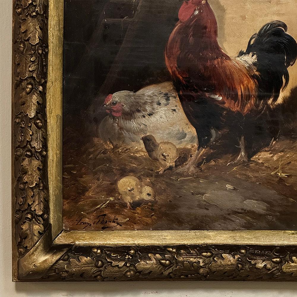Peinture à l'huile sur toile encadrée du XIXe siècle par Henry Schouten (1857-1927) en vente 1