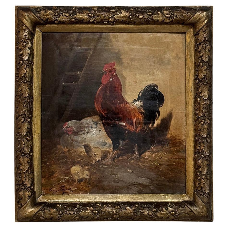 Peinture à l'huile sur toile encadrée du XIXe siècle par Henry Schouten (1857-1927)