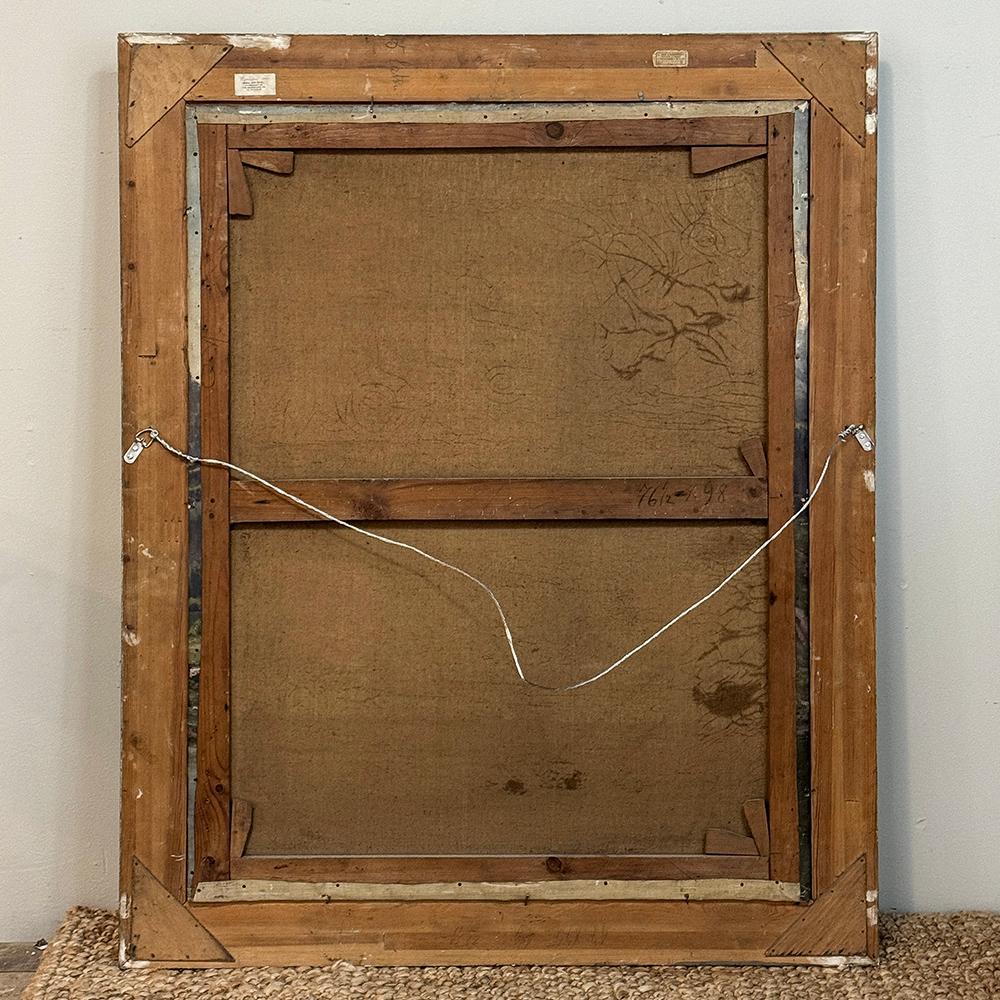 19th Century Framed Oil Painting on Canvas by L. Delderenne (1864-1921) For Sale 7