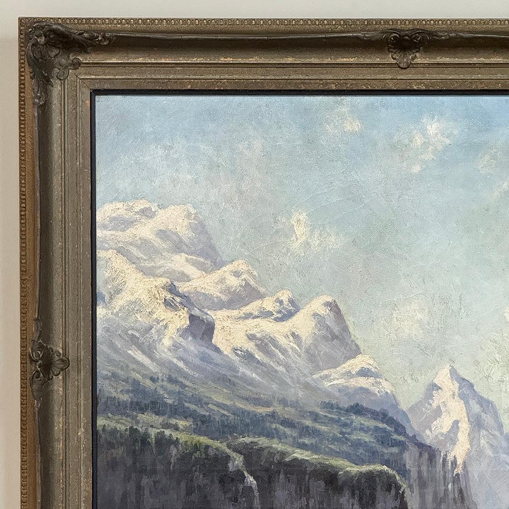 19th Century Framed Oil Painting on Canvas by L. Delderenne (1864-1921) In Good Condition For Sale In Dallas, TX