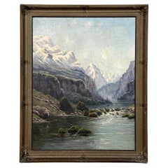 19th Century Framed Oil Painting on Canvas by L. Delderenne (1864-1921)