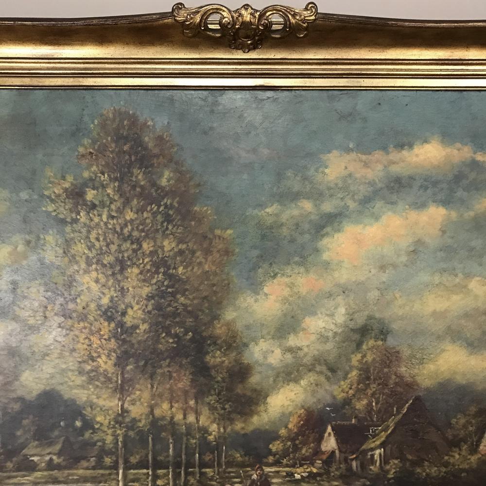 19th Century Framed Oil Painting on Canvas by Paul Schouten 2