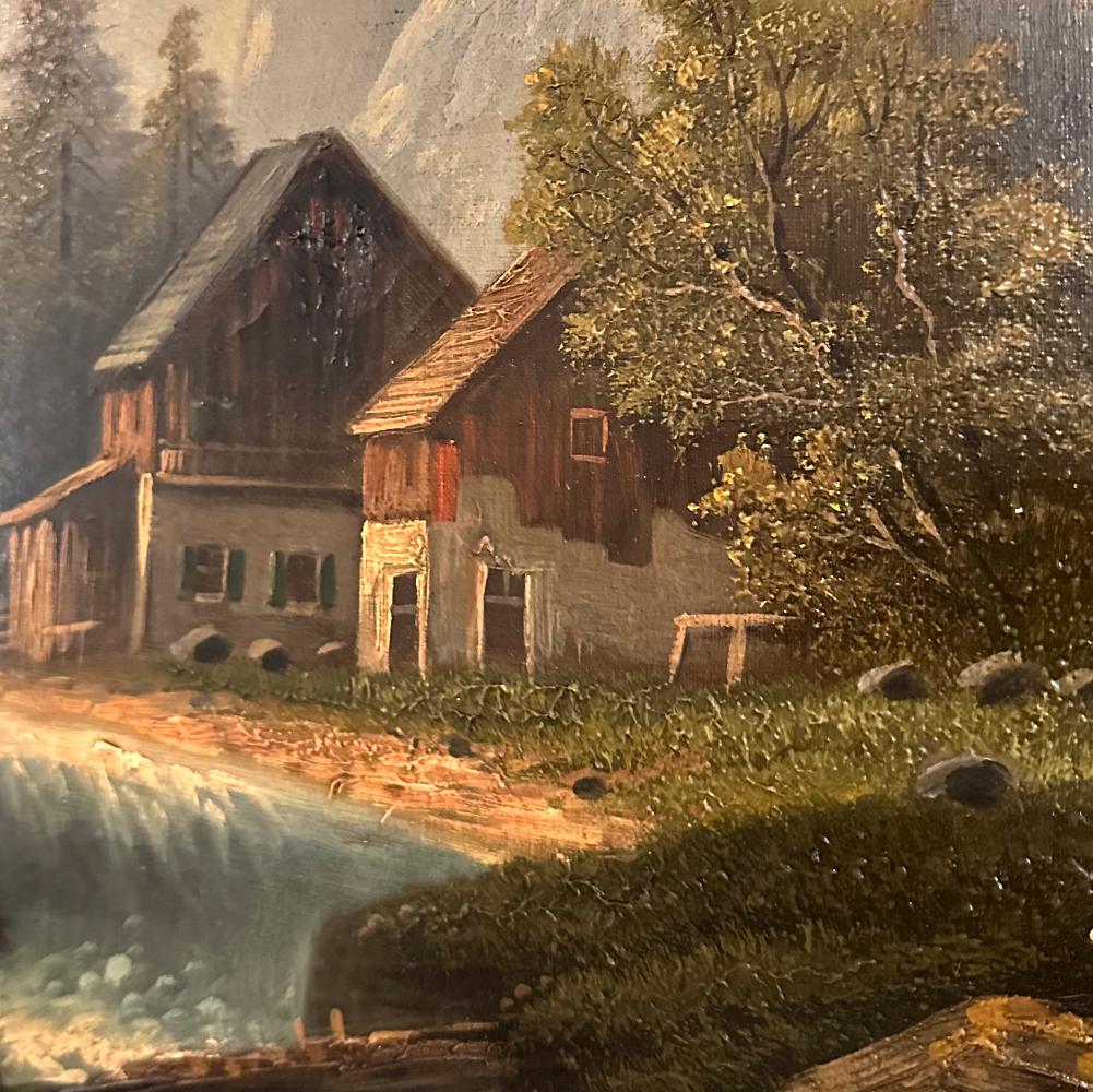 19. Jahrhundert Gerahmtes Ölgemälde auf Leinwand von R. Waldau im Angebot 11