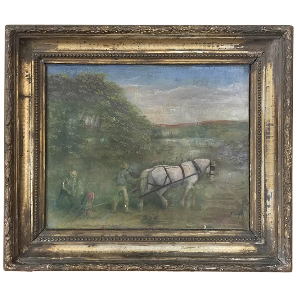 Pair of 19th Century Framed Oil Paintings on Canvas by I. Gorius For