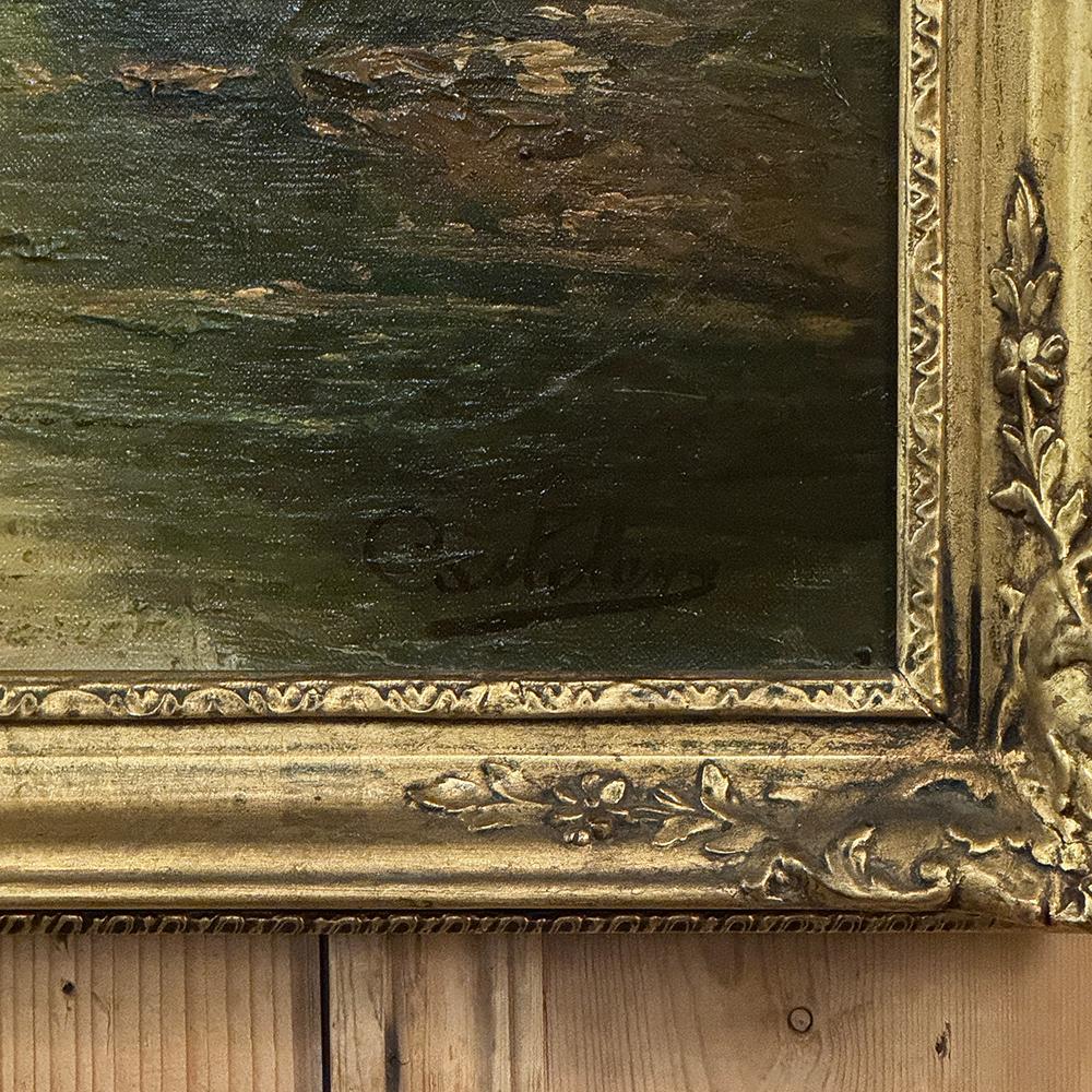 19th Century Framed Oil Painting on Canvas signed Casteleyn en venta 5