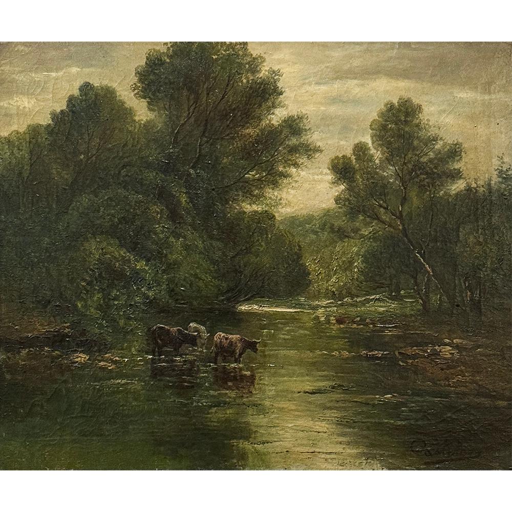 19th Century Framed Oil Painting on Canvas signed Casteleyn is a remarkable example of the genre, popular throughout the centuries and most notably revived during the Napoleon III Period.  Here the artist draws the viewer into the scene as if