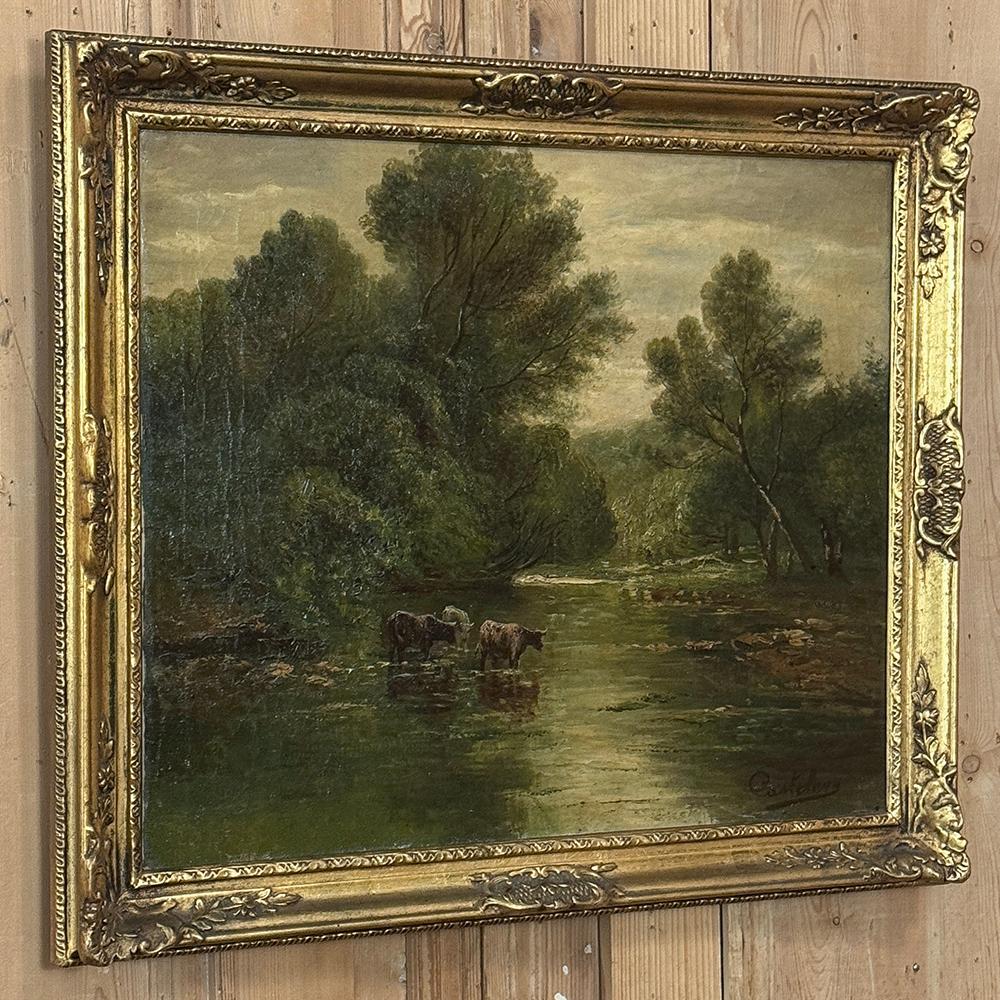 19th Century Framed Oil Painting on Canvas signed Casteleyn Bellas artes en venta