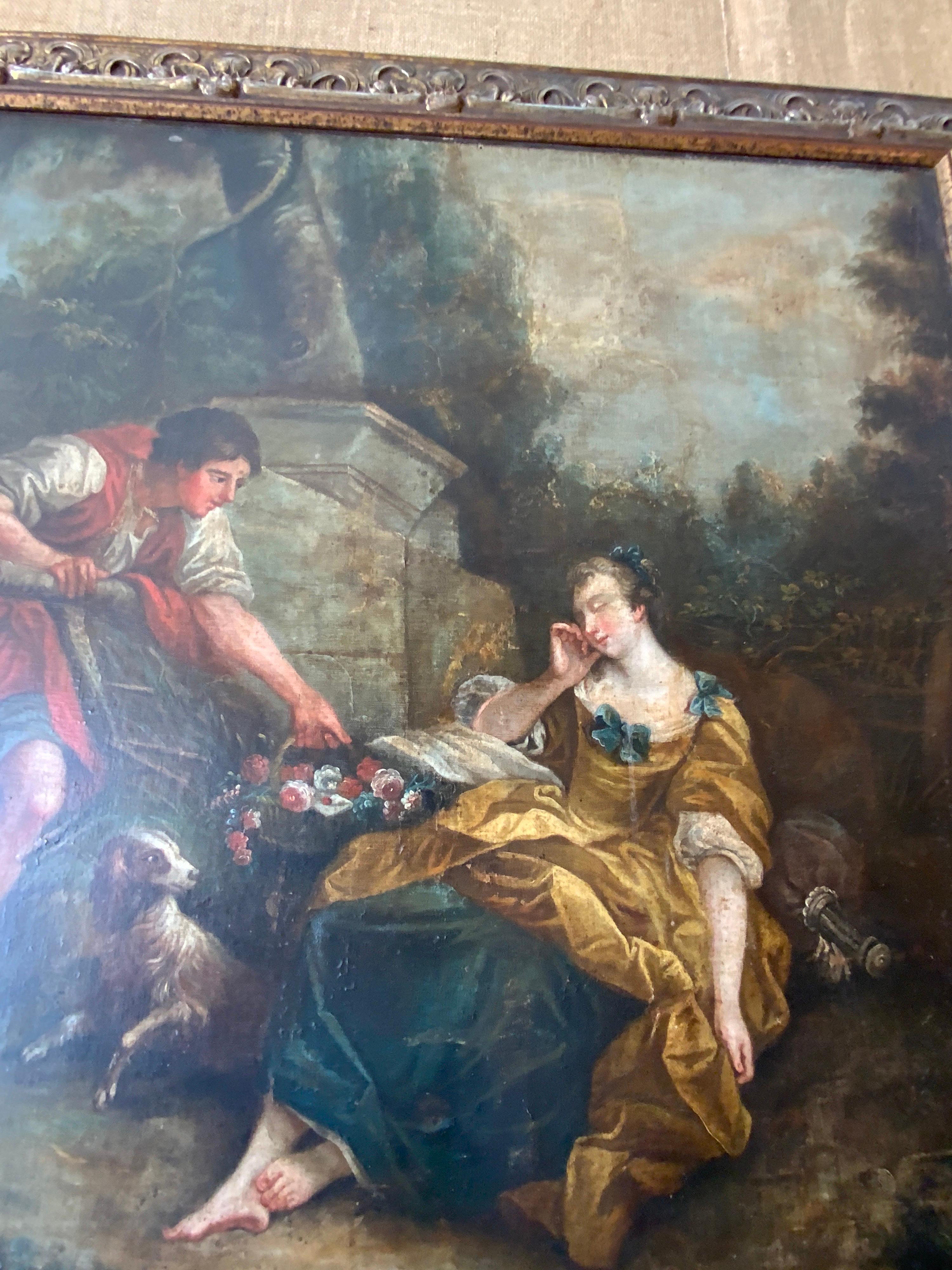 French 19th Century Framed Painting For Sale