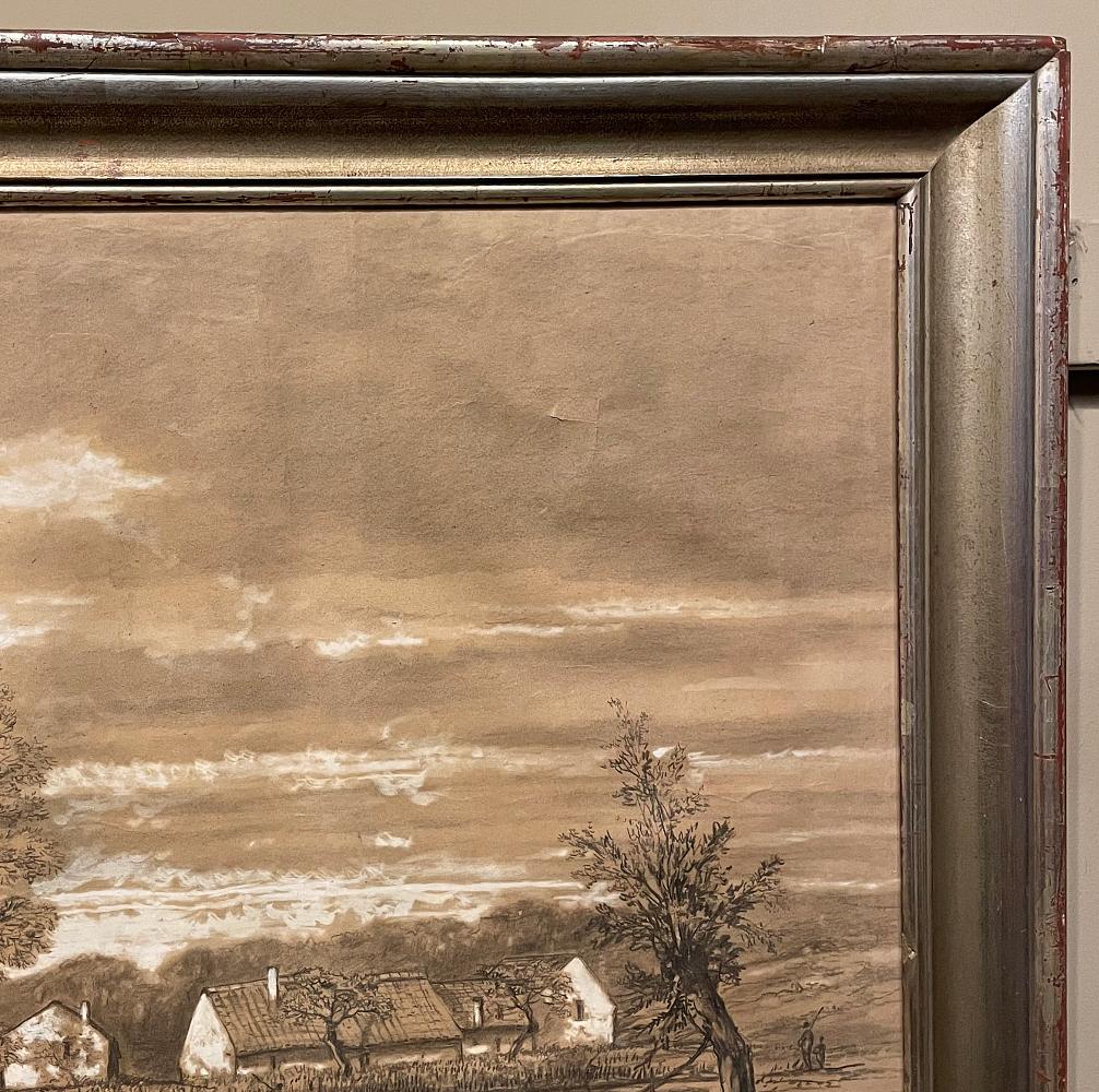 Late 19th Century 19th Century Framed Pastel by Francois Stroobant For Sale