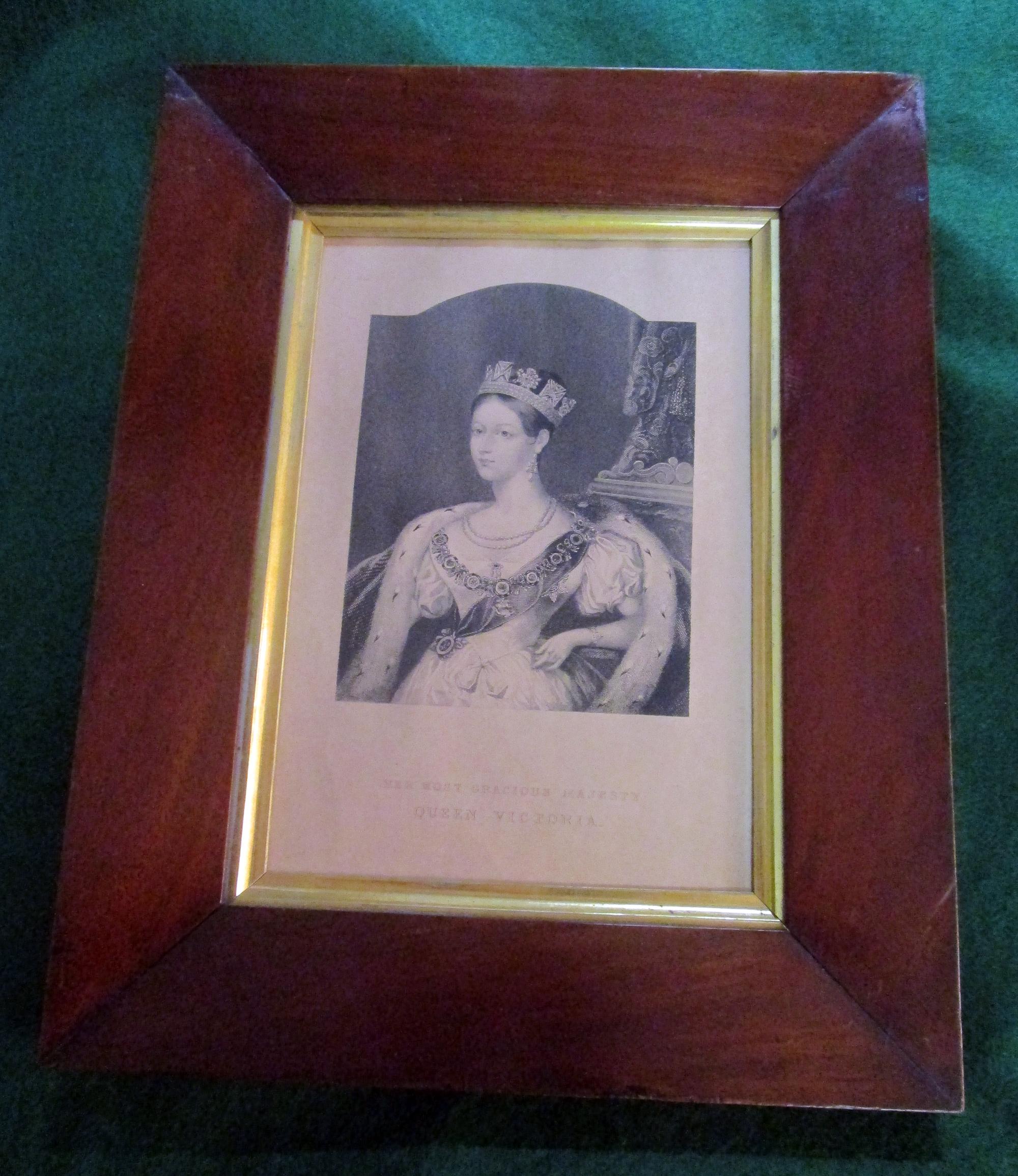 19th Century Framed Queen Victoria Etching Her Most Gracious Majesty 4
