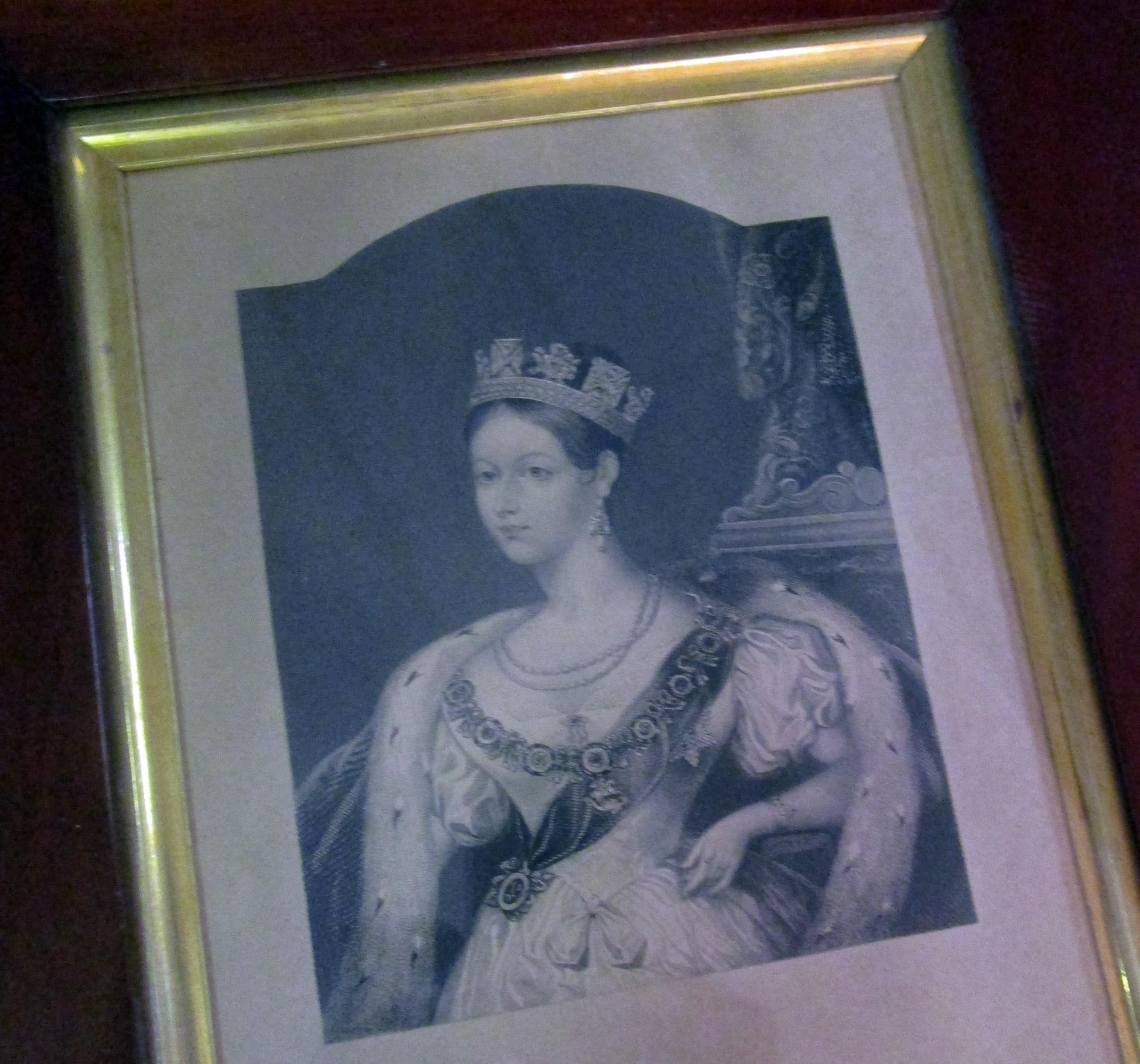 Early Victorian 19th Century Framed Queen Victoria Etching Her Most Gracious Majesty