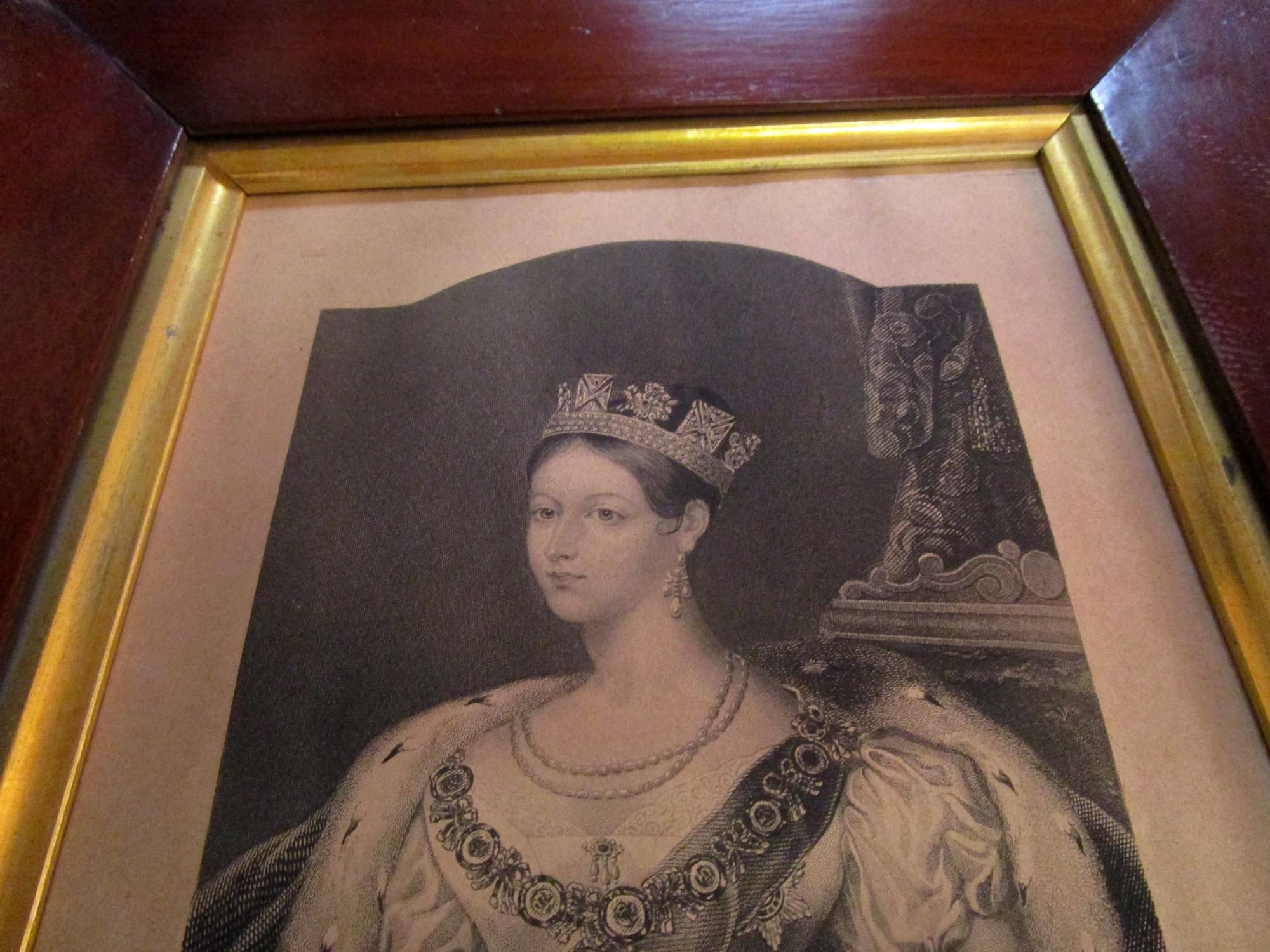 19th Century Framed Queen Victoria Etching Her Most Gracious Majesty 1