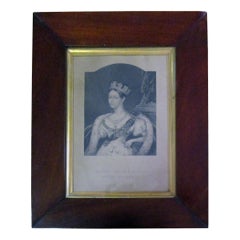 19th Century Framed Queen Victoria Etching Her Most Gracious Majesty
