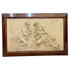 19th Century Framed Relief Sculpture, Inspired by the style of Clodion