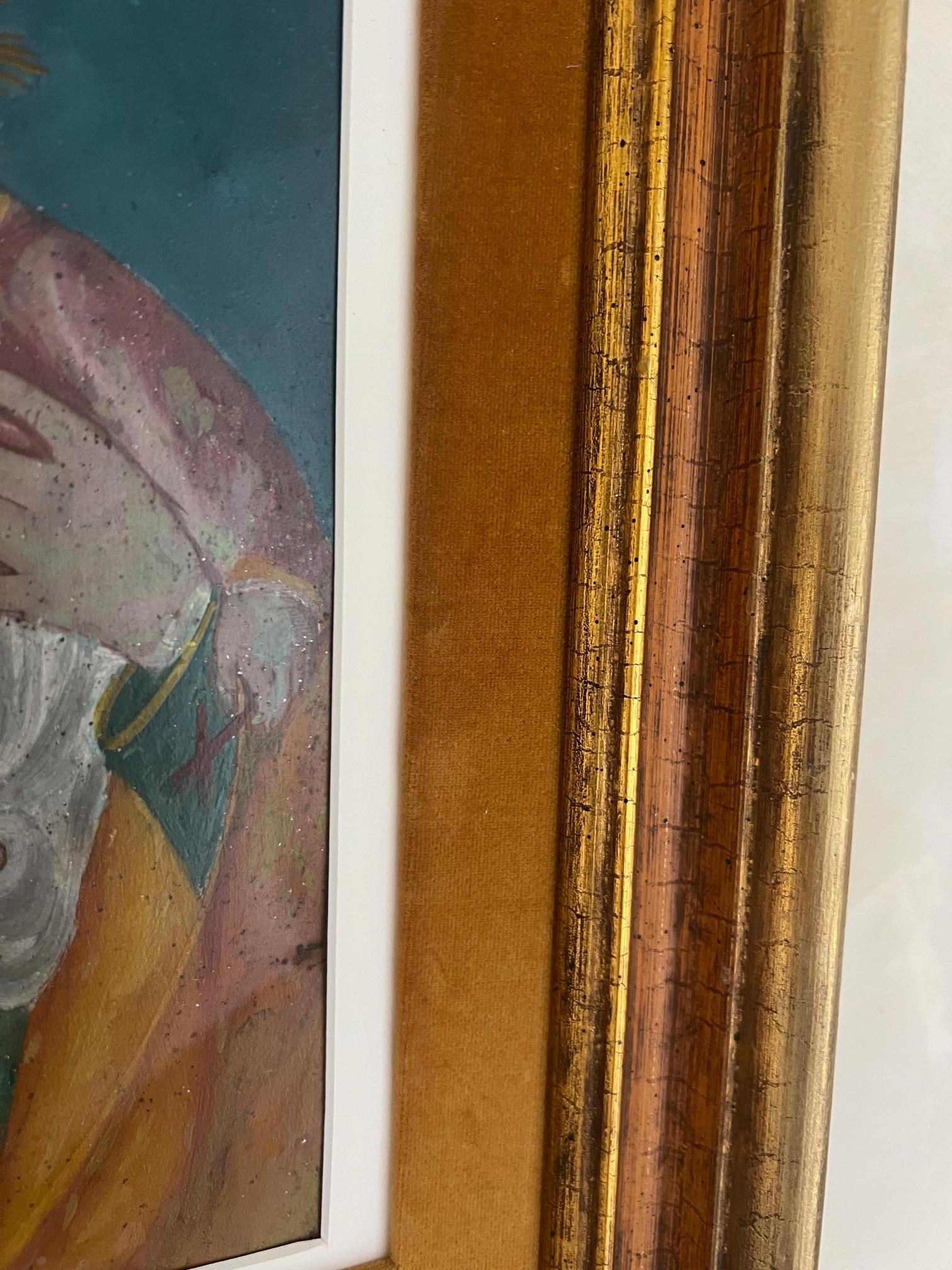 19th Century Framed Retablo of St. Joseph  For Sale 4
