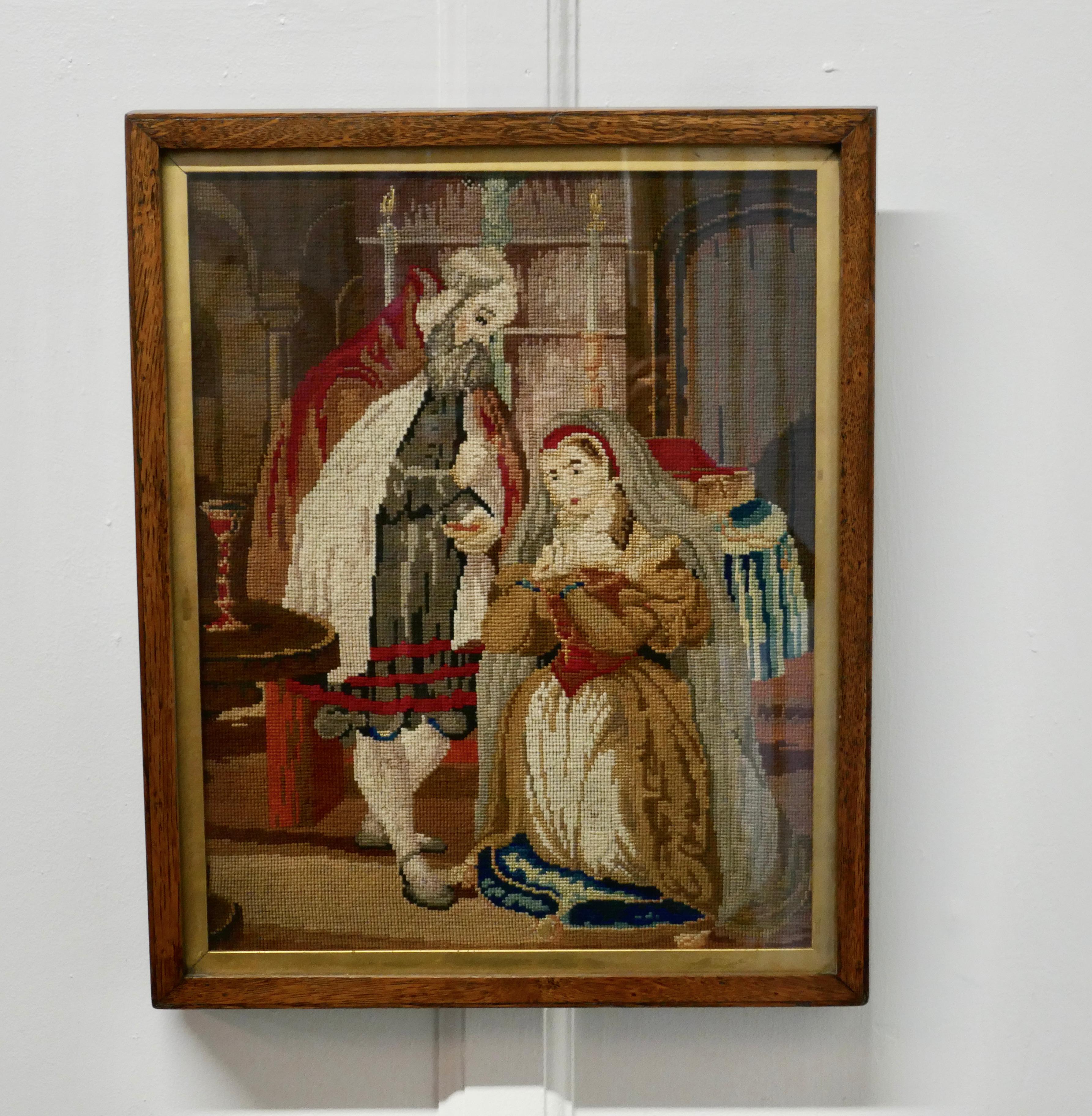 Arazzo scozzese incorniciato del XIX secolo.

Si tratta di un affascinante arazzo scozzese incorniciato del XIX secolo.
L'arazzo è tessuto a mano e montato su una cornice di quercia dorata.
I colori dell'arazzo sono brillanti e non appaiono in