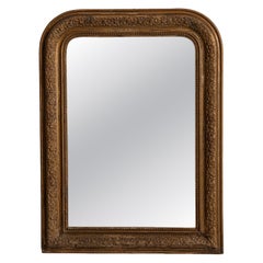 19th Century France Antique Gold Carved Giltwood Mirror