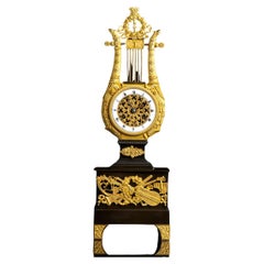 19th Century France Charles X Bronze Mantel Table Clock