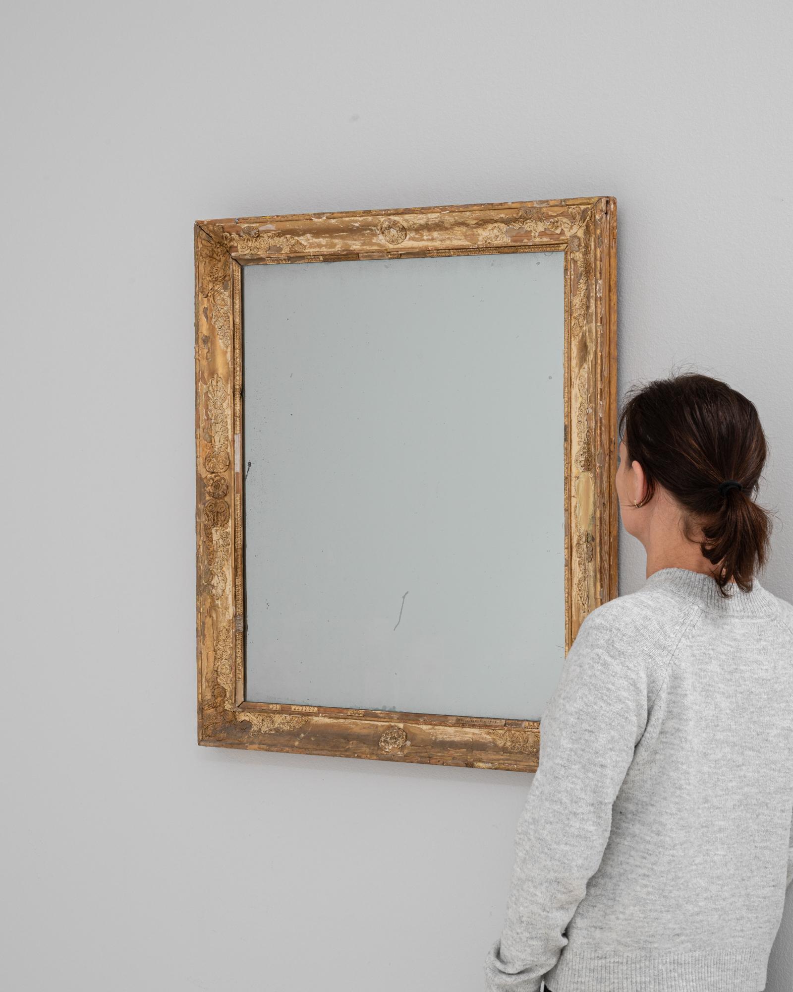 XIXe siècle Miroir en bois doré, France, 19e siècle en vente
