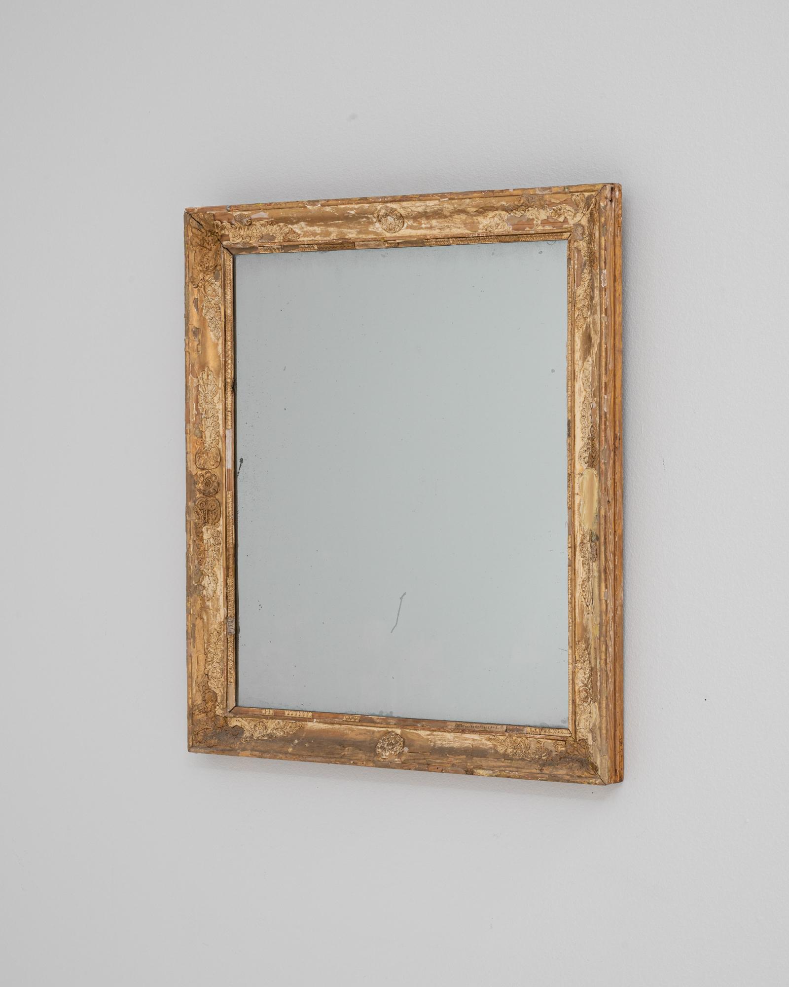 Miroir en bois doré, France, 19e siècle en vente 1