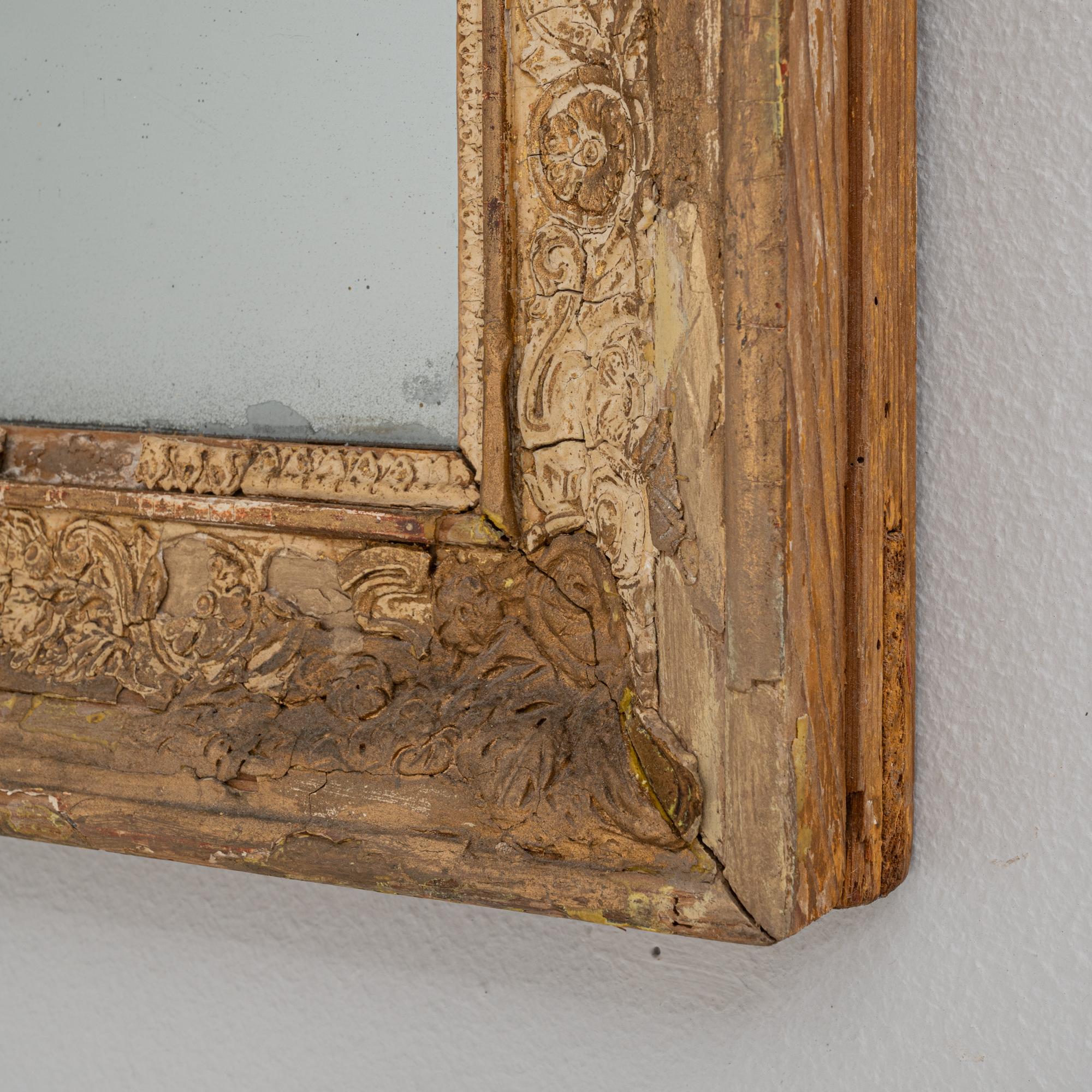 Miroir en bois doré, France, 19e siècle en vente 3