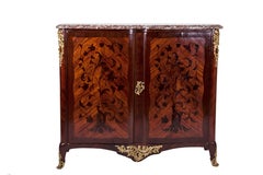 19th Century France Gilt Bronze Inlaid Cabinet