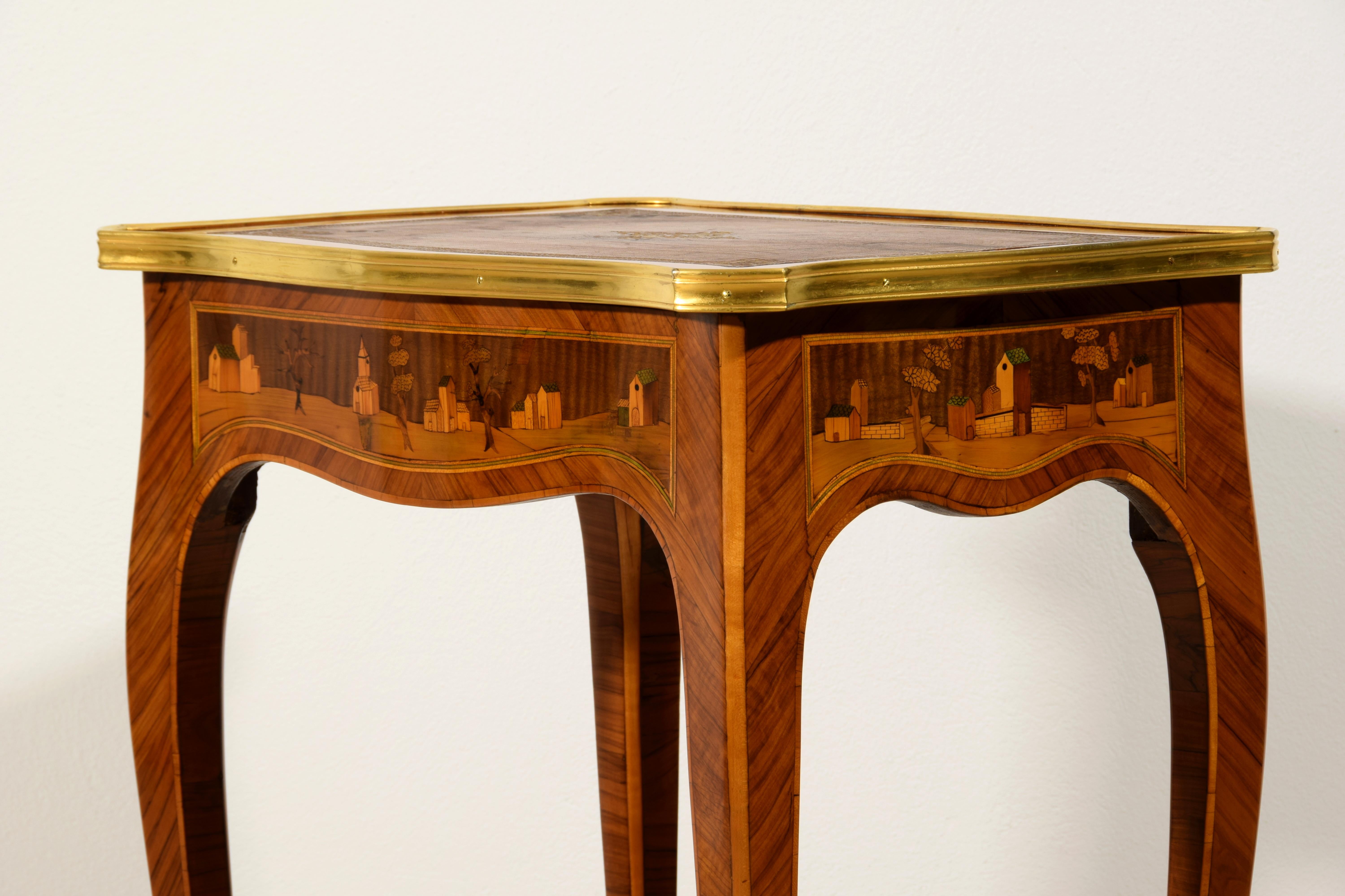 19th Century, France Inlaid Wood Centre Table For Sale 4