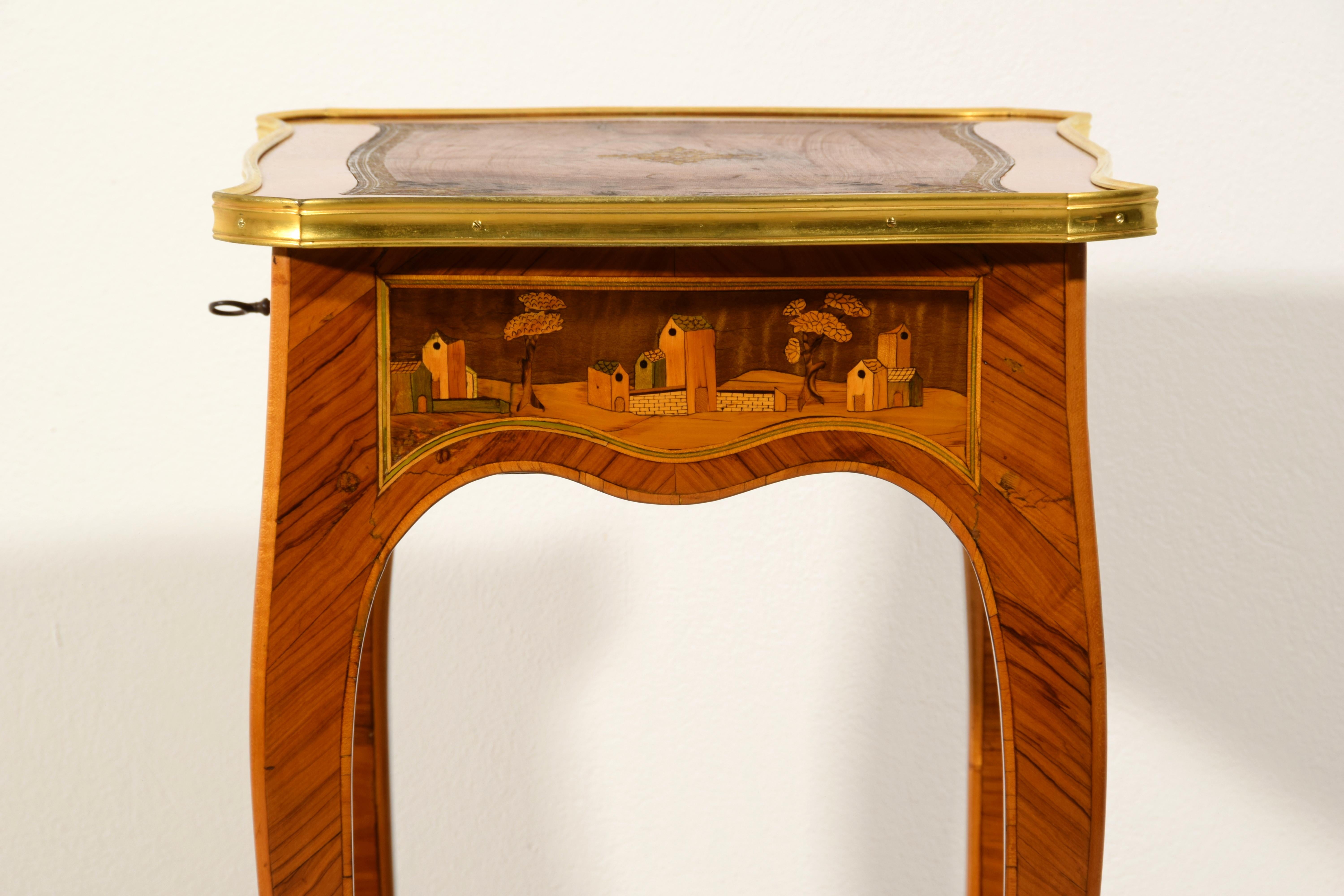 19th Century, France Inlaid Wood Centre Table For Sale 10